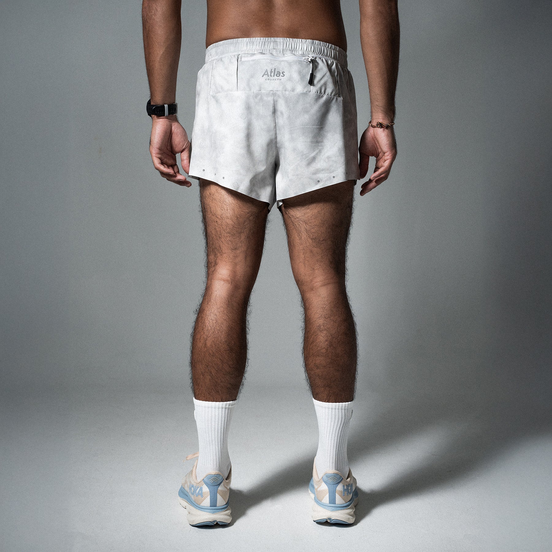 V3 Core Race 3" Shorts Grey Tie-Dye