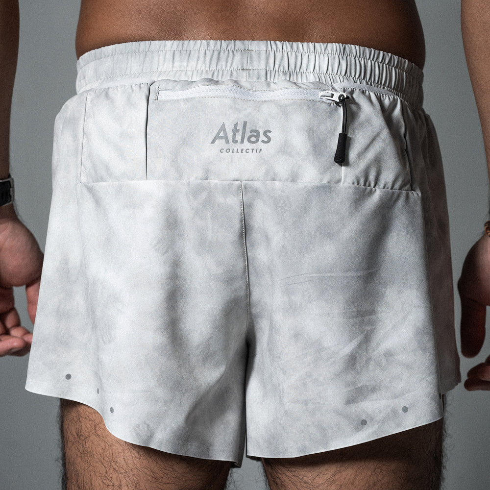 Core 3" Run Shorts V3 - Grey Tie-Dye