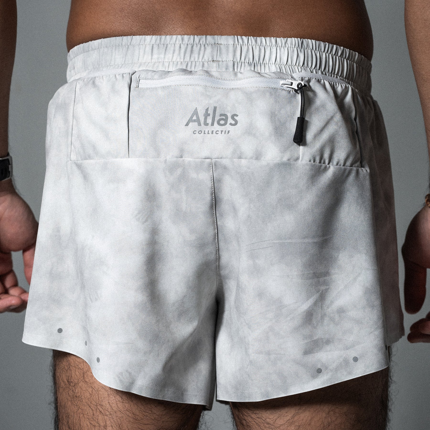 V3 Core Race 3" Shorts Grey Tie-Dye