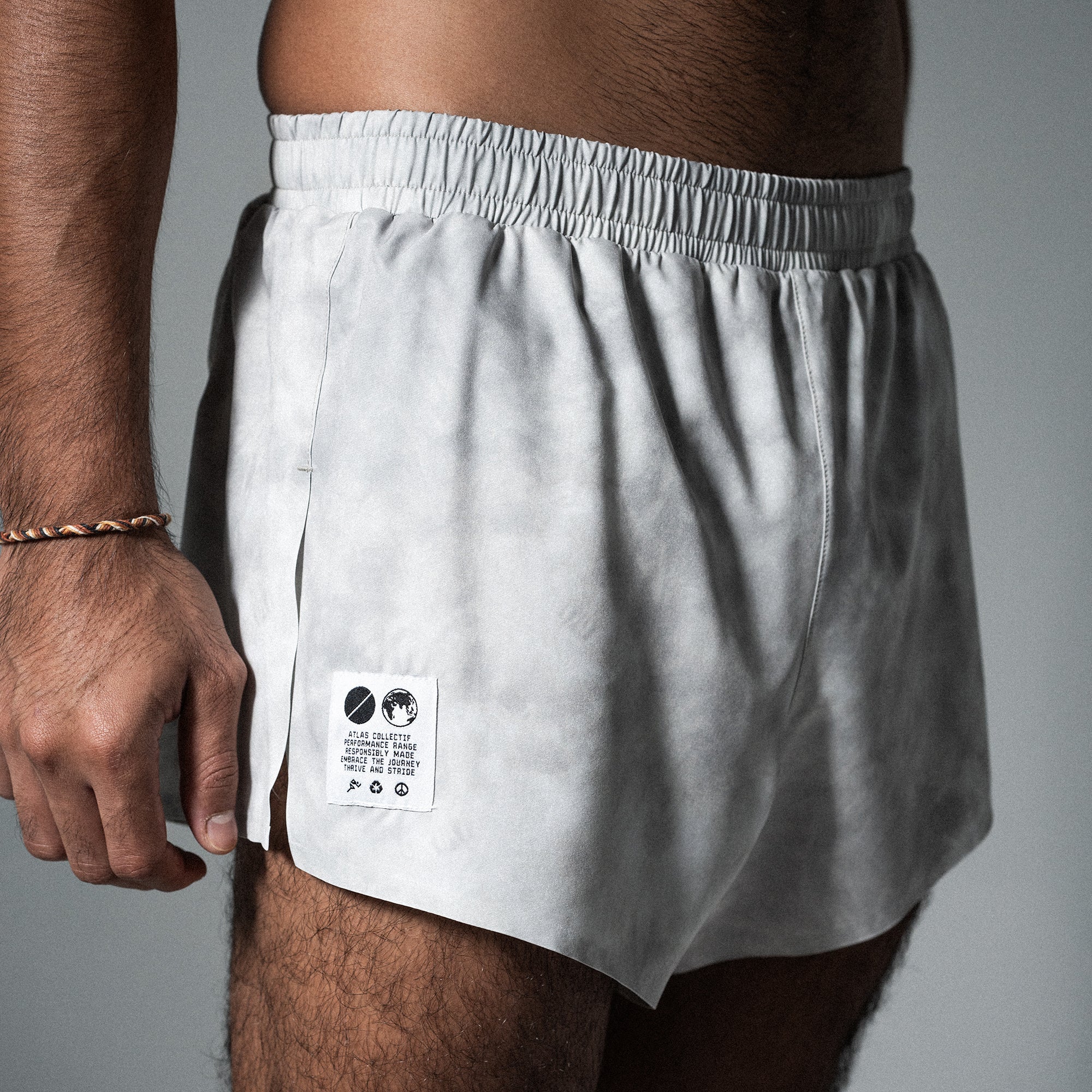V3 Core Race 3" Shorts Grey Tie-Dye