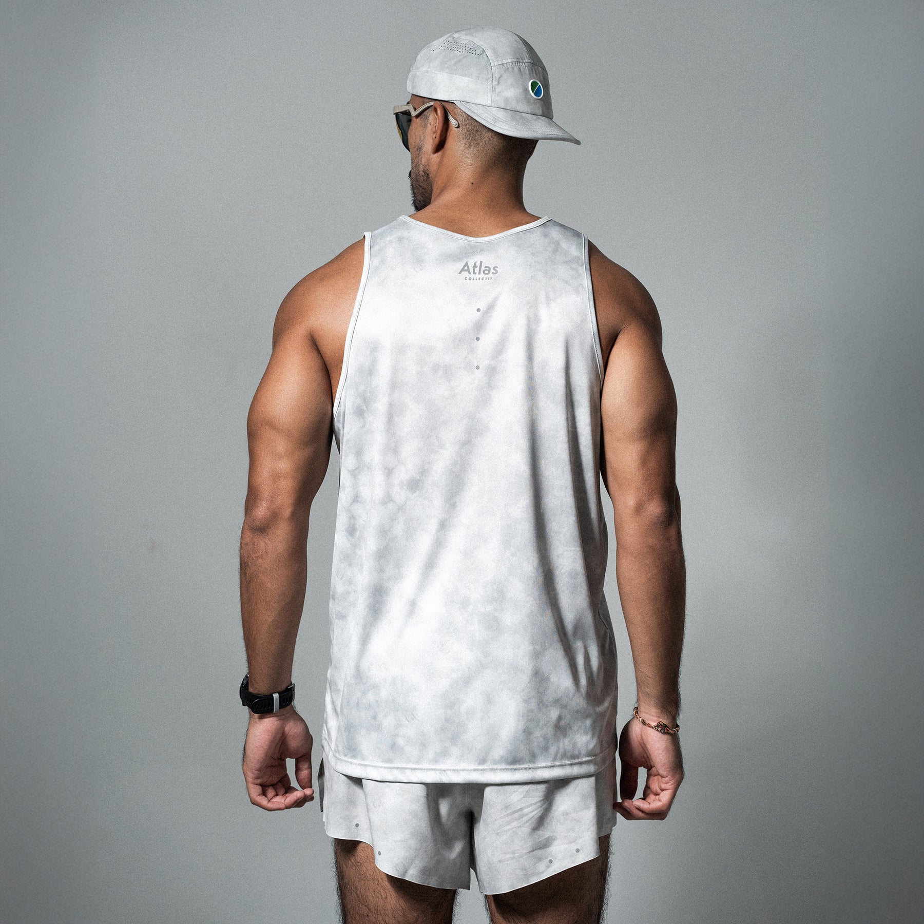 V3 Core Race Tank Grey Tie-Dye