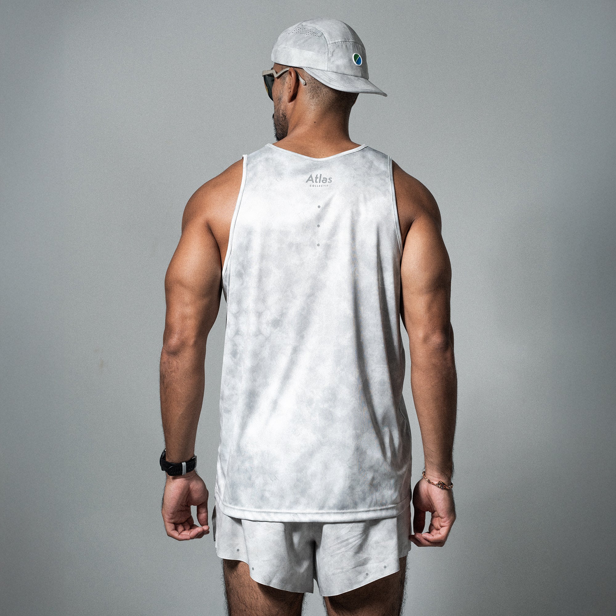V3 Core Race Tank Grey Tie-Dye