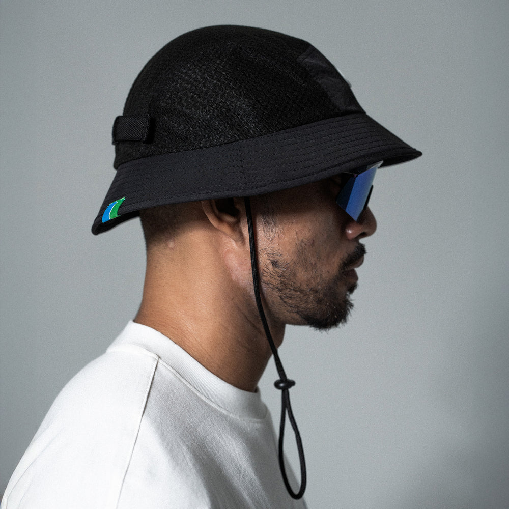 Aeria Fortis Race Running Bucket Hat - Black