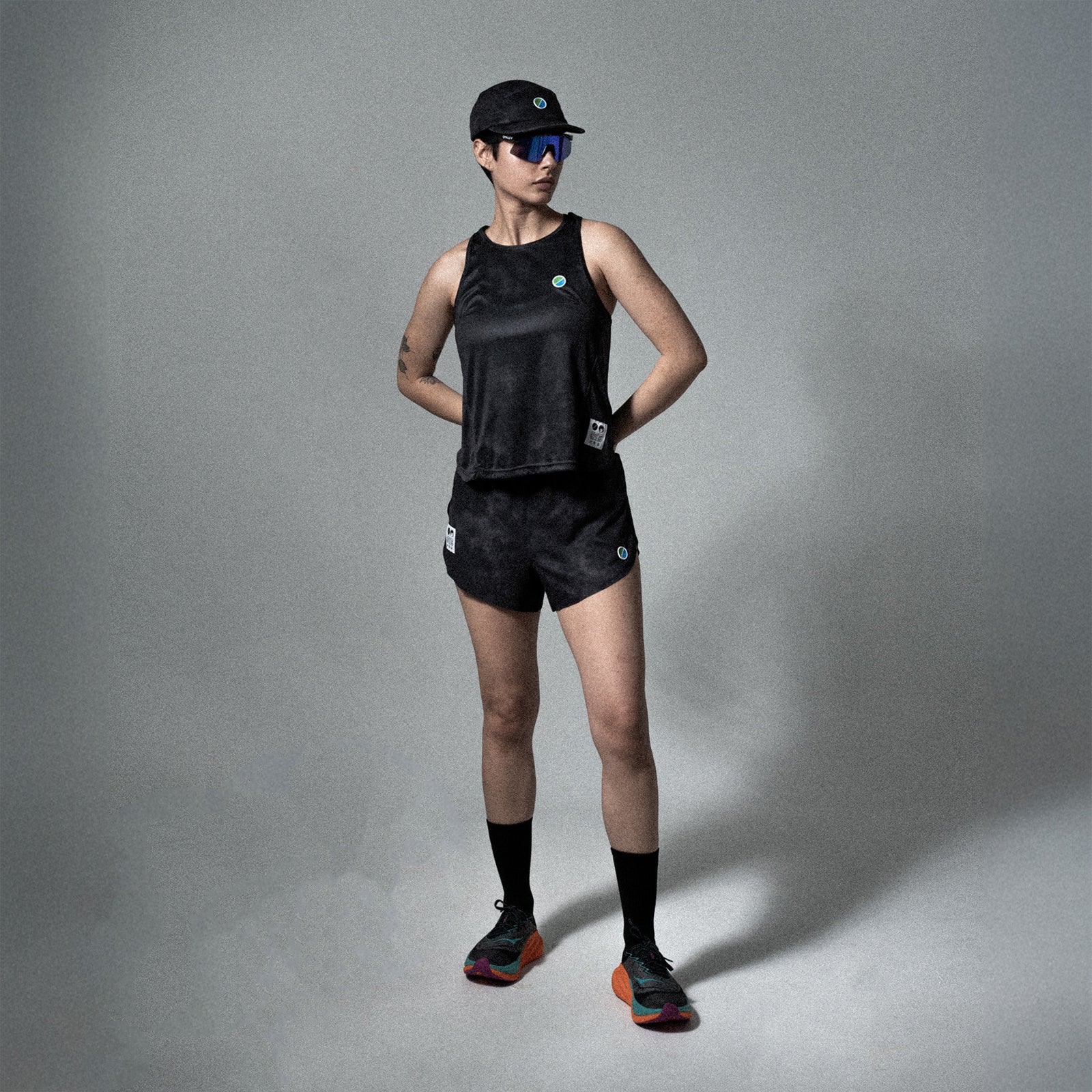 V3 Core WMNS Race Tank Black Tie-Dye
