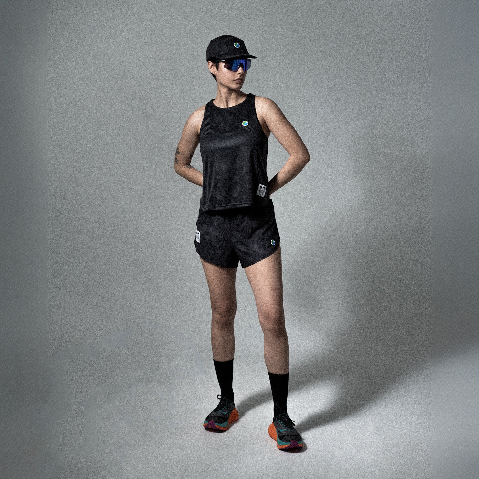 V3 Core WMNS Race Tank Black Tie-Dye