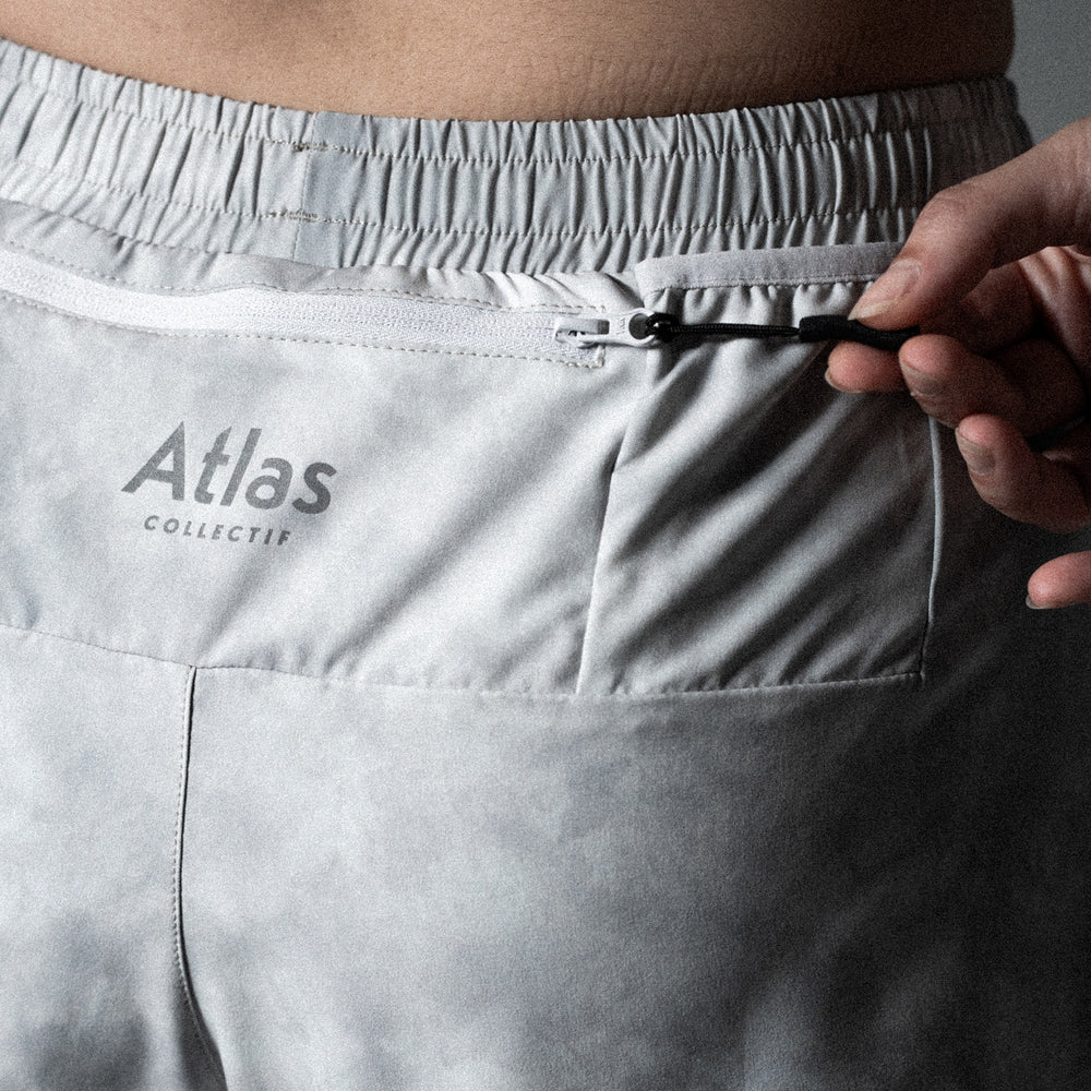 Core WMNS 3" Run Shorts V3 - Grey Tie-Dye