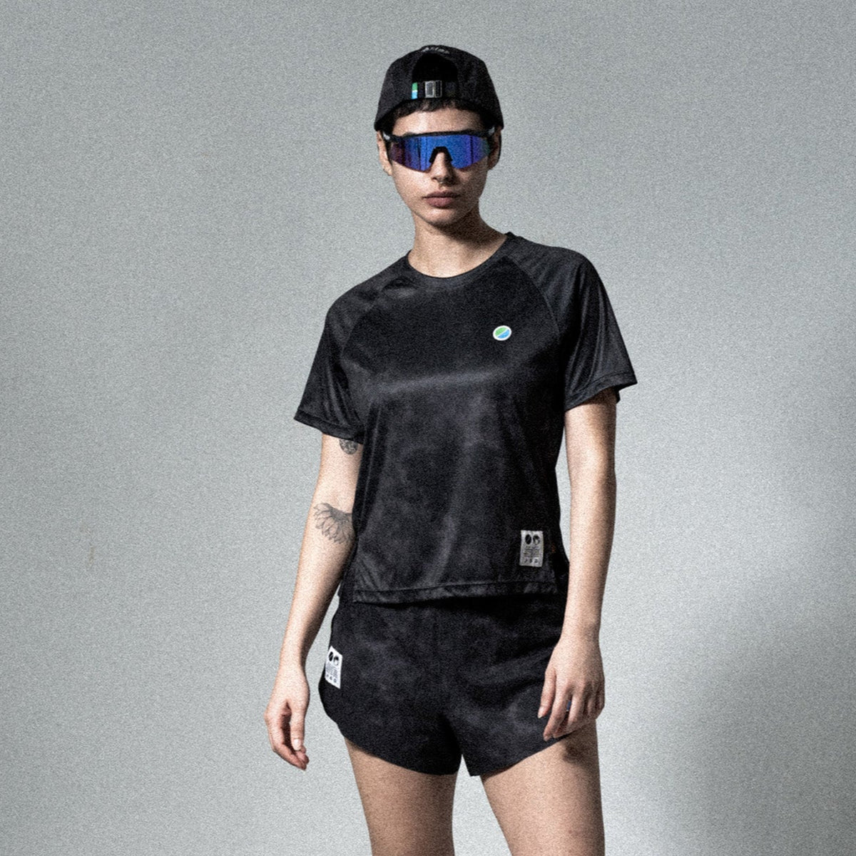 Core WMNS 3" Run Shorts V3 - Black Tie-Dye