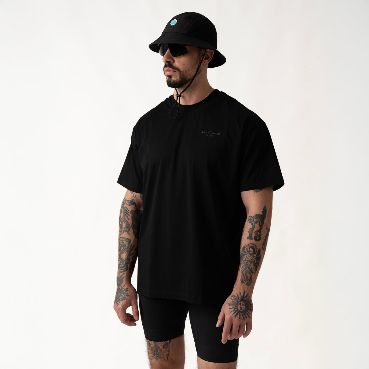 Art Of Running Reflective Organic Cotton Tee - Black