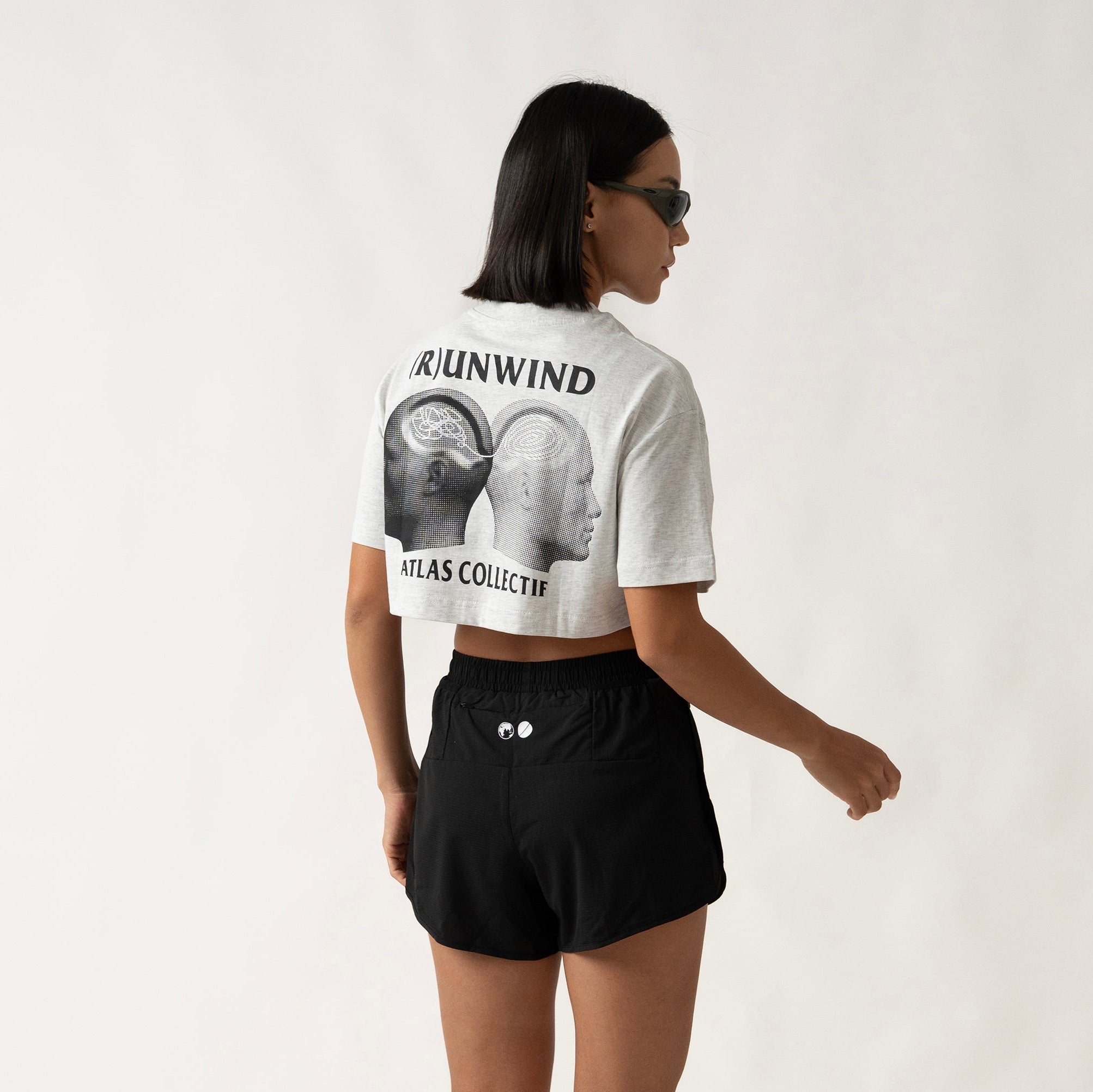 (R)unwind Organic Cotton WMNS Crop Top Heather Grey