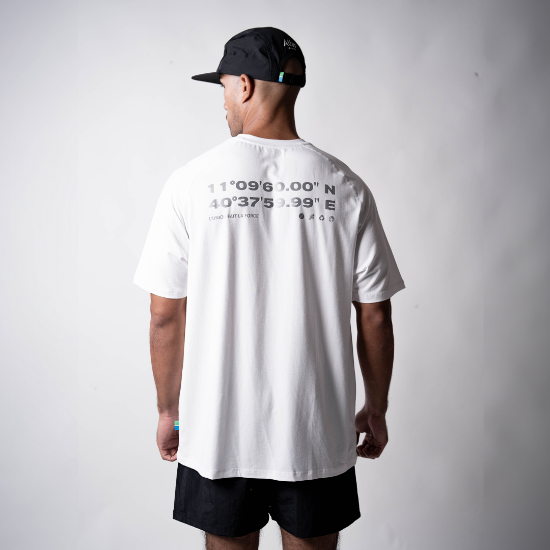 Union Tee White 3M Reflective Atlas Collectif