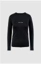 Lightweight Long Sleeve Fitted Tee - Black