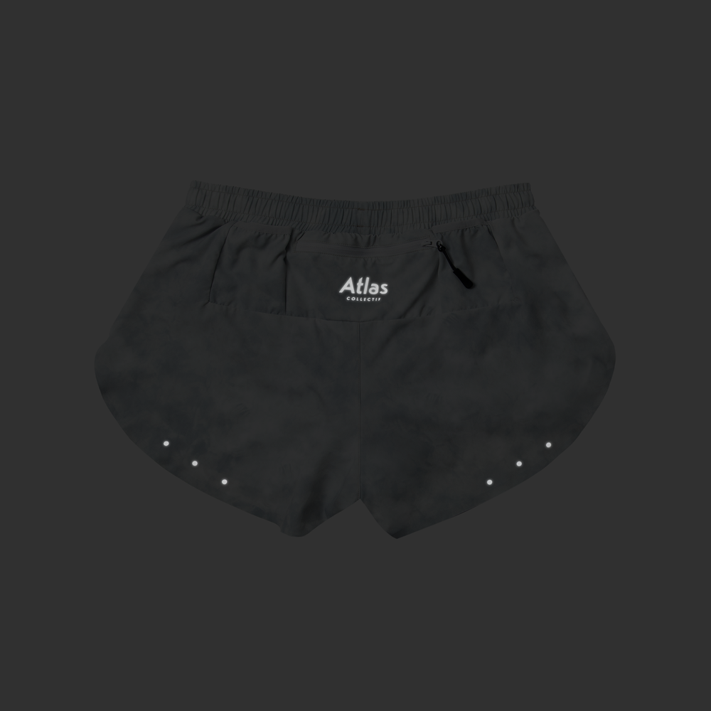 Core WMNS 3" Run Shorts V3 - Grey Tie-Dye