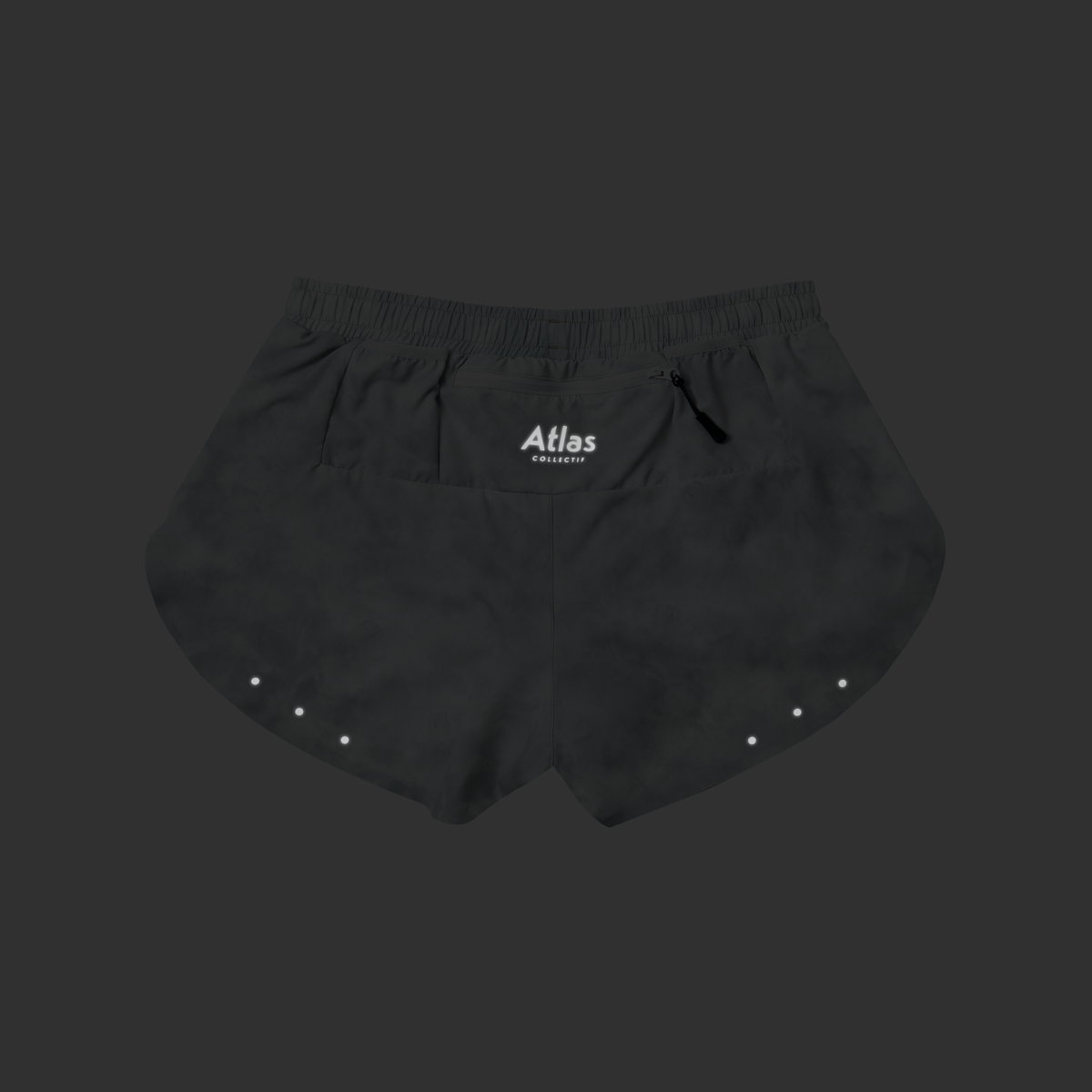 Core WMNS 3" Run Shorts V3 - Grey Tie-Dye