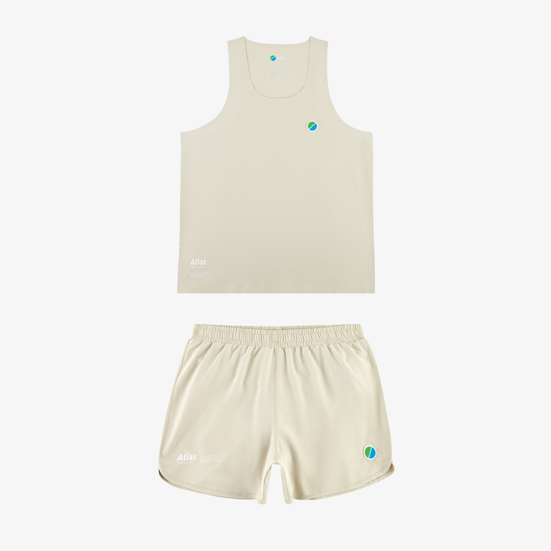 Aeria Fortis Beige 4" Shorts & Singlet WMNS Bundle
