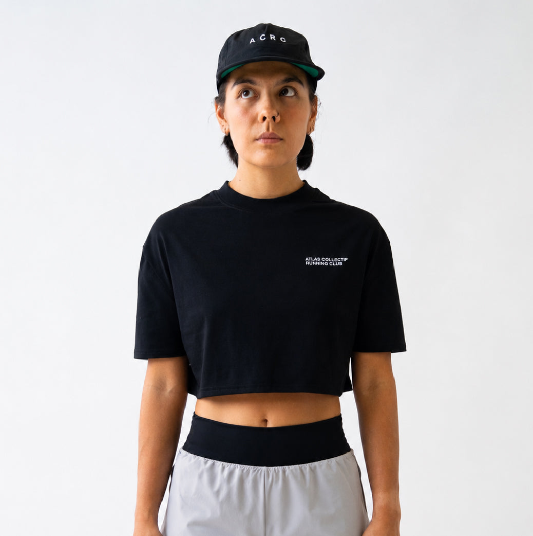 ACRC Hybrid Crop Tee Black