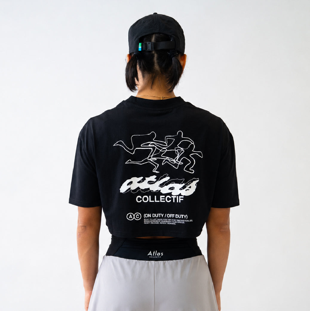 ACRC Hybrid Crop Tee Black