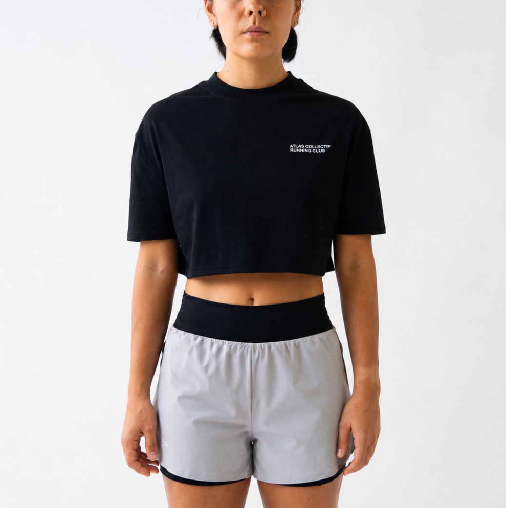 ACRC Hybrid Crop Tee Black