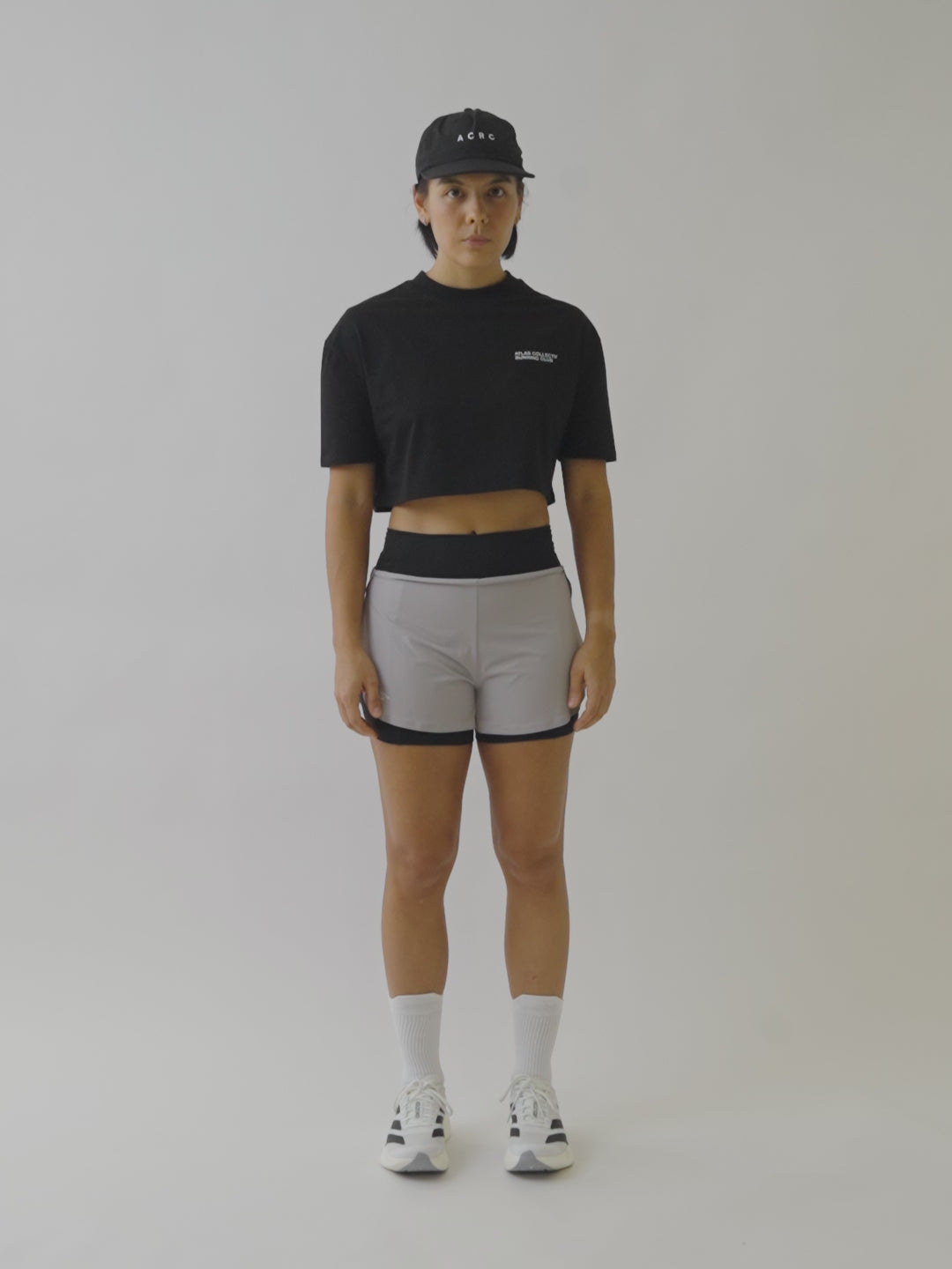 ACRC Hybrid Crop Tee Black