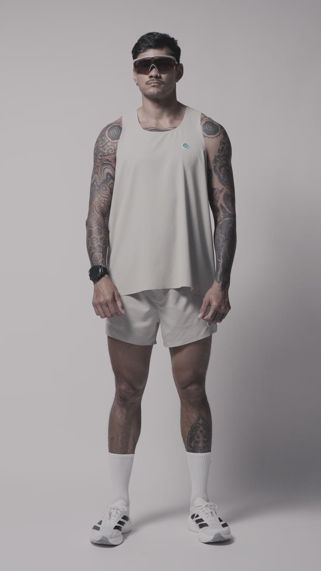 Aeria Fortis Race Tank Beige