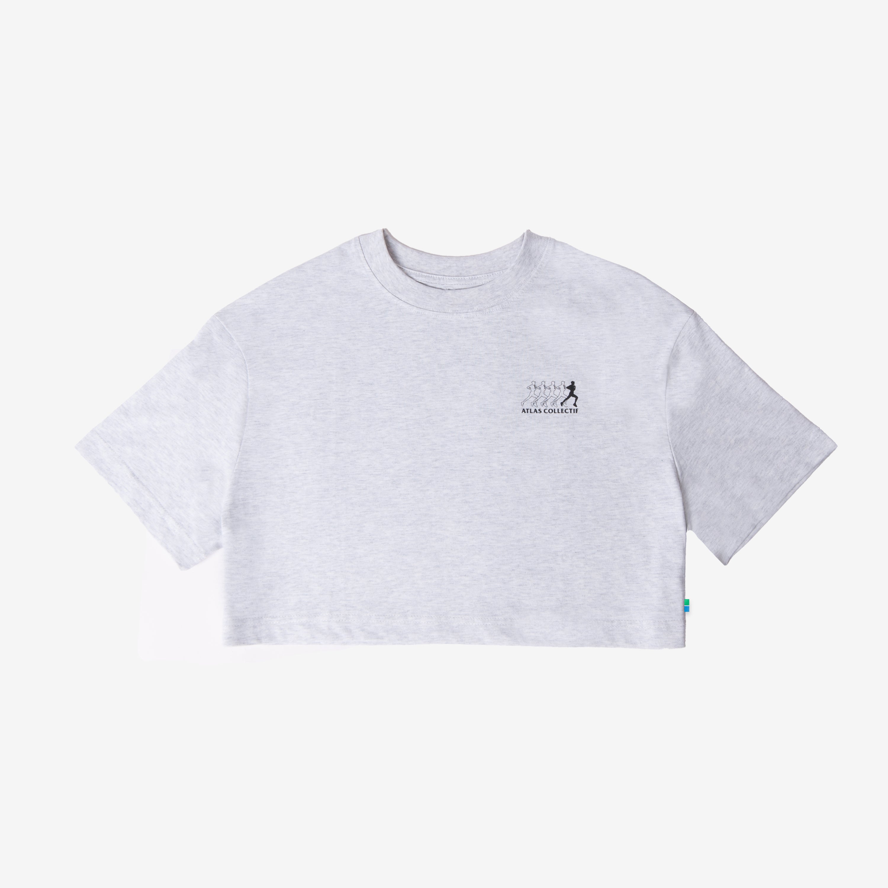 (R)unwind Organic Cotton WMNS Crop Top Heather Grey
