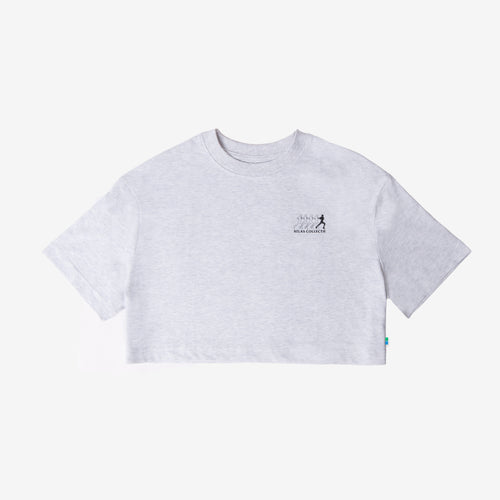 (R)unwind Organic Cotton WMNS Crop Top Heather Grey
