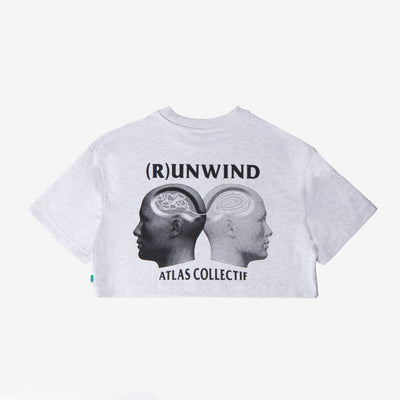 (R)unwind WMNS Organic Cotton Crop Tee - Heather Grey