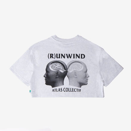(R)unwind WMNS Organic Cotton Crop Tee - Heather Grey
