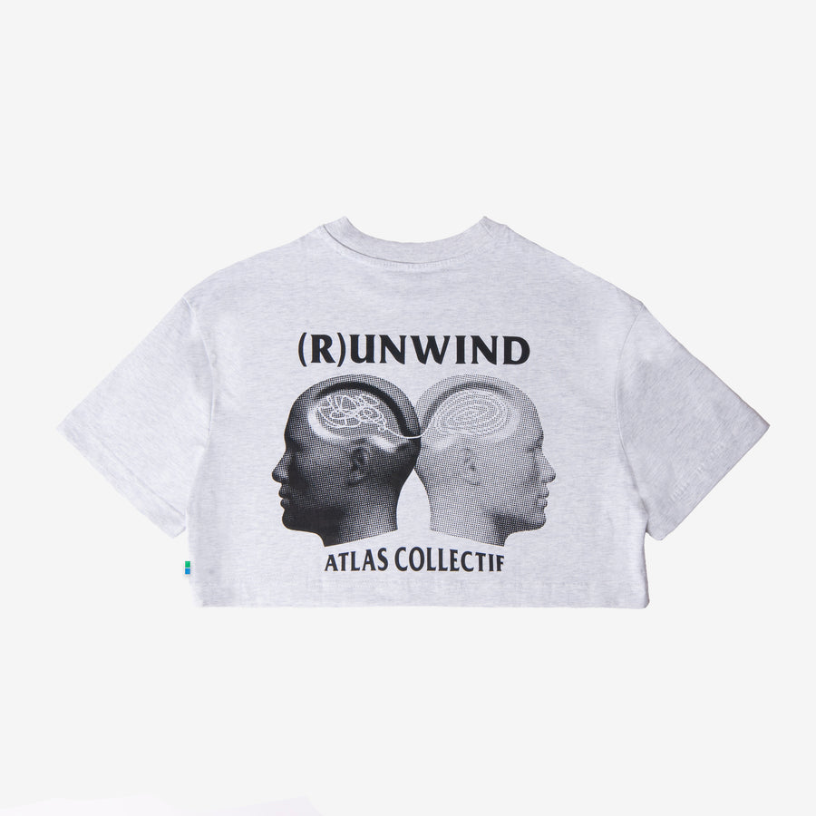 (R)unwind WMNS Organic Cotton Crop Tee - Heather Grey