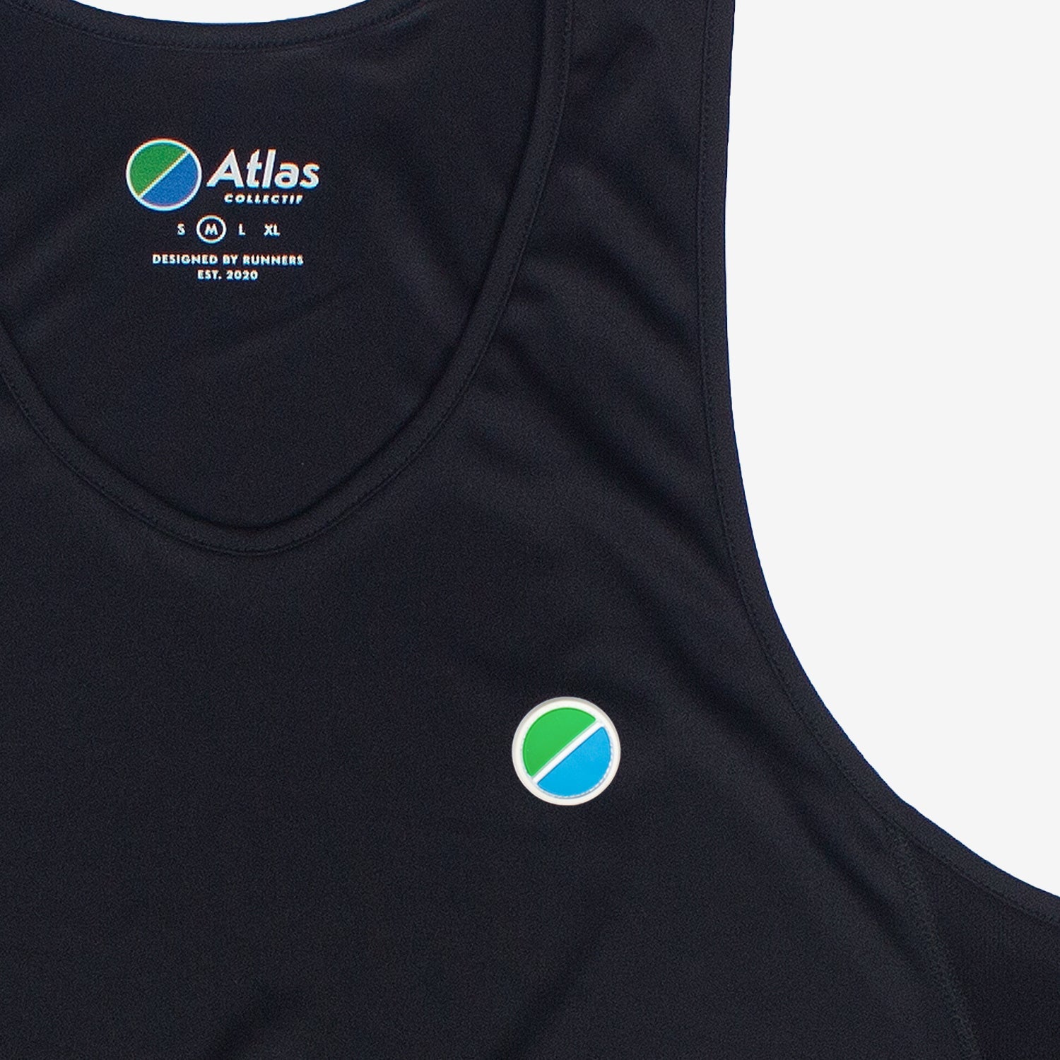 Atlas Collectif x Brand New Waves Core Running Singlet - Black - Atlas Collectif